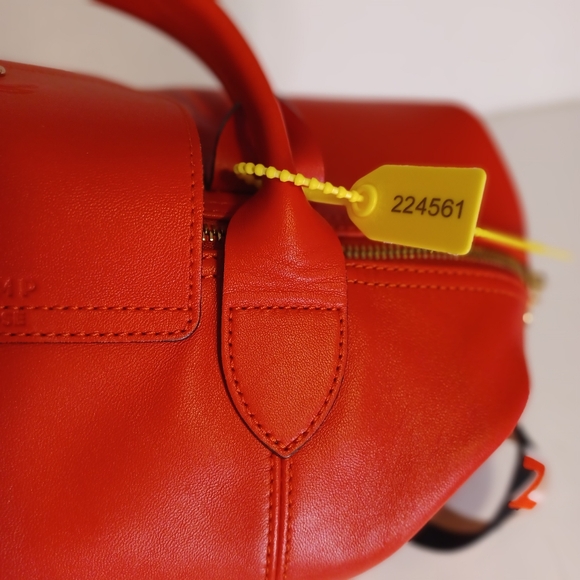 Longchamp Le Pliage Cuir Leather Satchel Handbag Purse - Picture 12 of 15